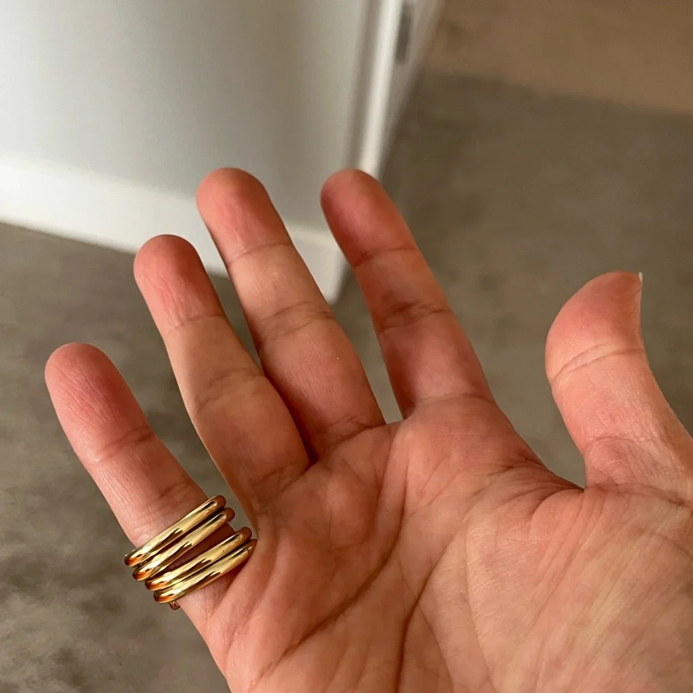 Gold stack ring - Picture 2 of 2